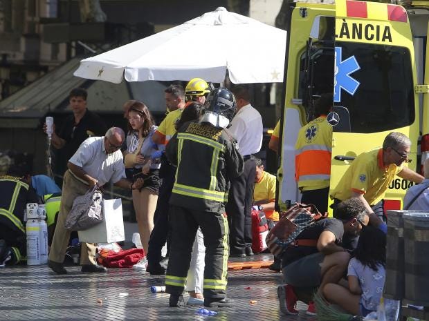 Image result for barcelona las ramblas injured