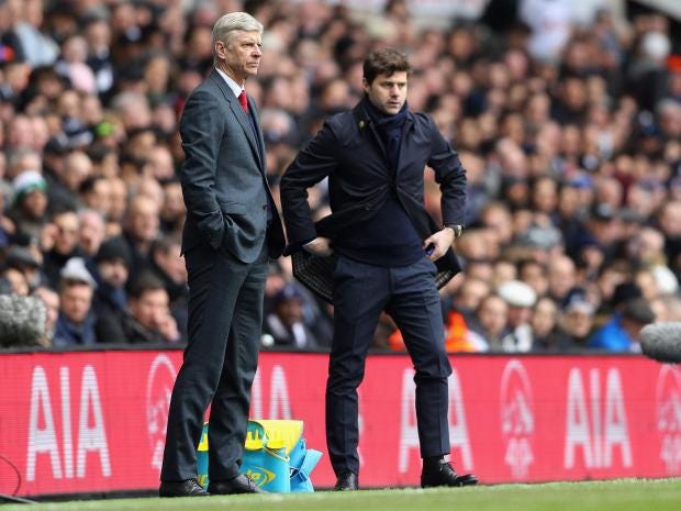 Image result for Mauricio Pochettino’s Spurs and Arsene Wenger’s Gunners meet in a highly-anticipated North London derby on Saturday, with each club desperate for a win.