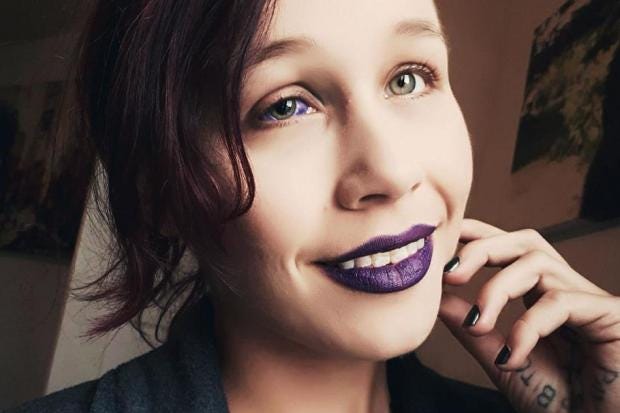 Model considers eyeball removal after botched tattoo left ...