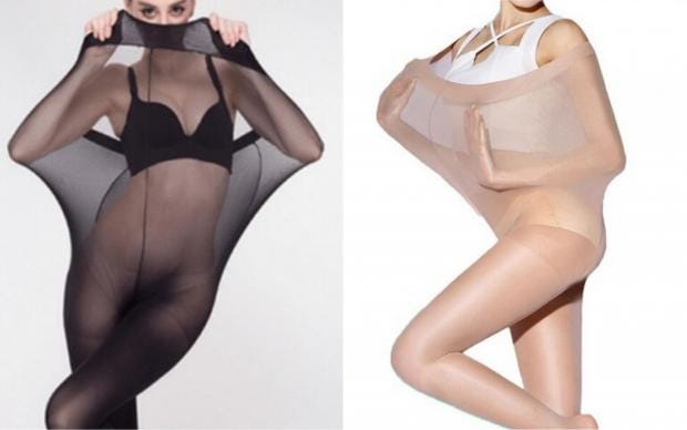 Plus Sized Tights Being Advertised By Stretching Them Over Slim Models Entire Bodies Sparks 4060