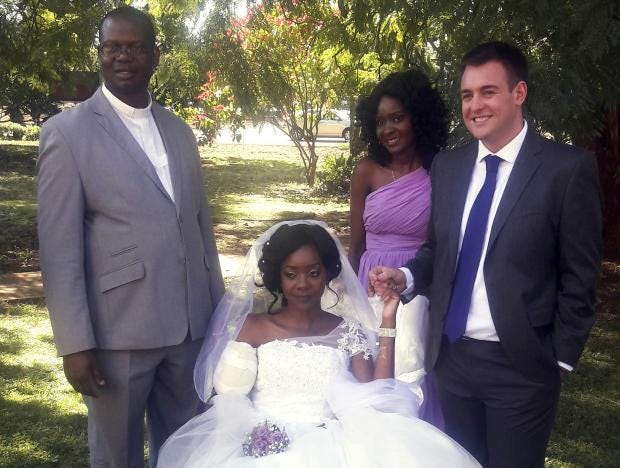 bride marries days after losing arm to crocodile 