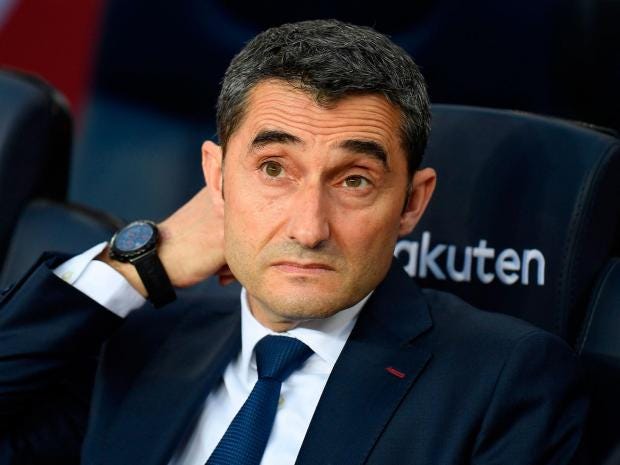 Ernesto Valverde keeping calm with Barcelona on the verge ...
