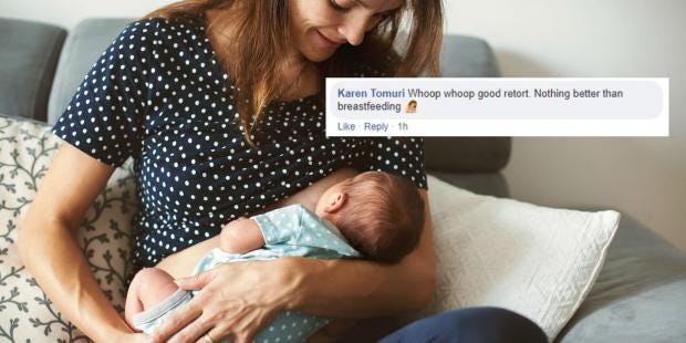 while breast feeding Teens titts ass
