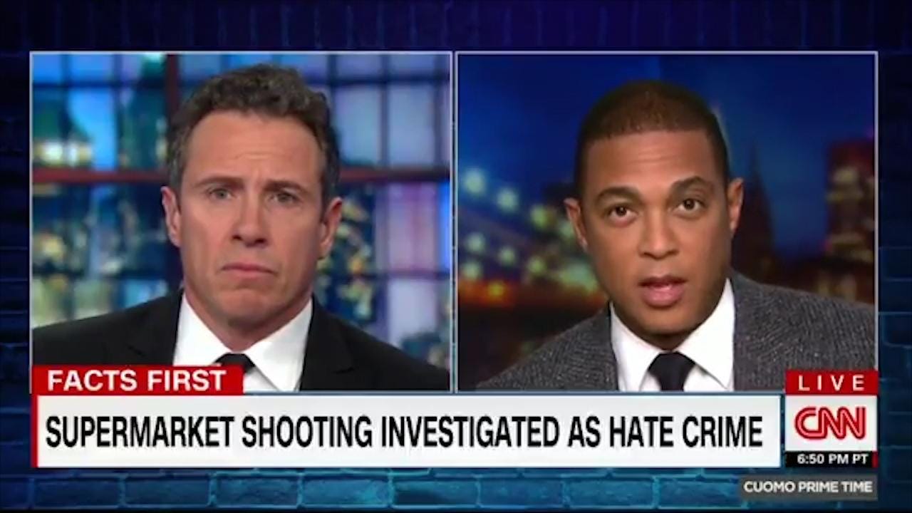 2019 year - Don Lemon says on CNN the biggest terror threat to the US is white men 2019 year