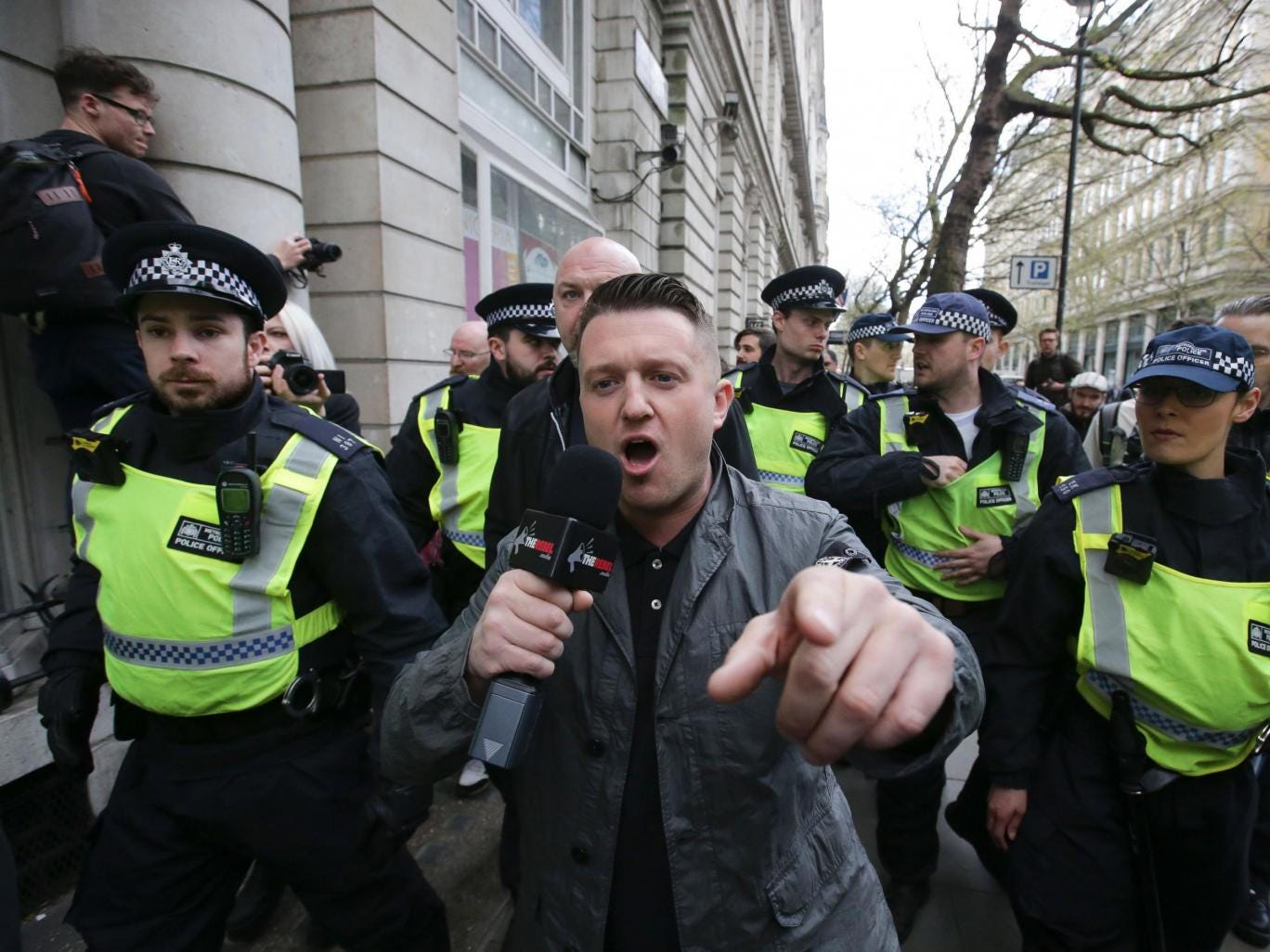 Tommy Robinson Arrested For Breaching The Peace Outside Court