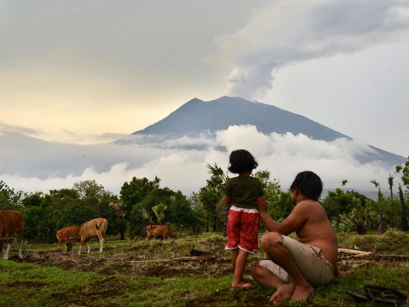 mount agung alert status lowered by indonesian authorities as volcano activity slows down the independent