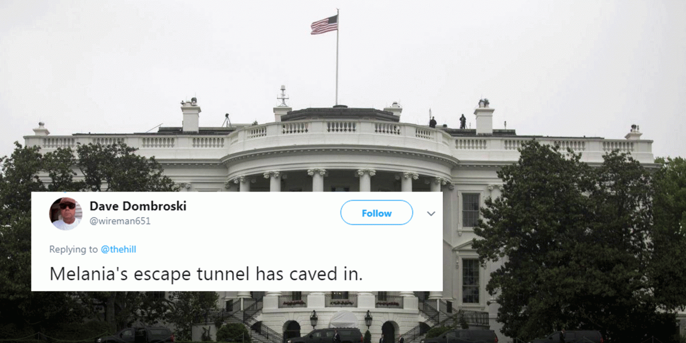 Theres A Sinkhole Opening Up On The White House Lawn And Everyone