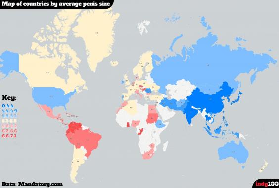 Average Penis Sizes Around The World 62