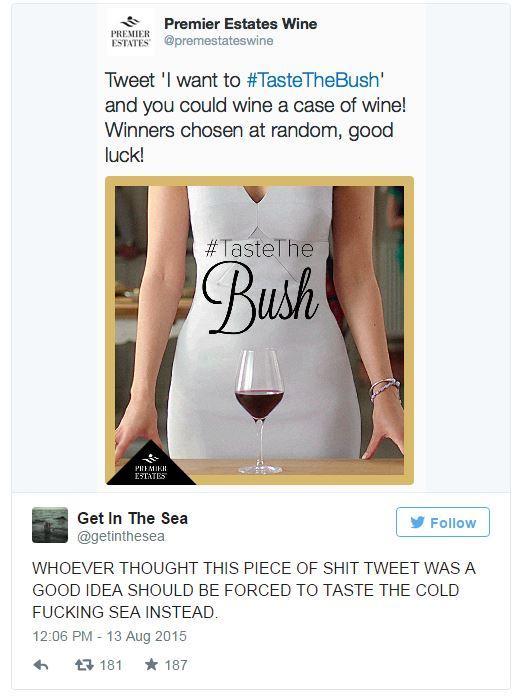 This Wine Companys New Ad Campaign Is Tastethebush So We Might As