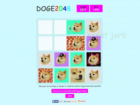 doge 2048 play online at classic games