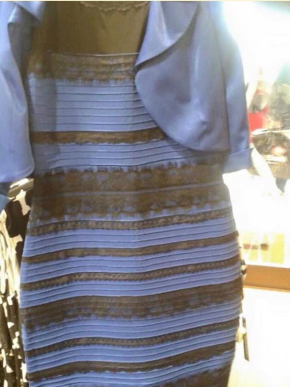 The blue and black (or white and gold) dress: Actual colour, brand ...