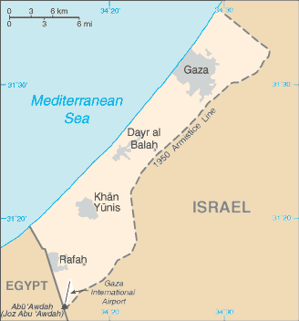 Map Uk Gaza Gz-map2.png. A map showing Gaza's borders