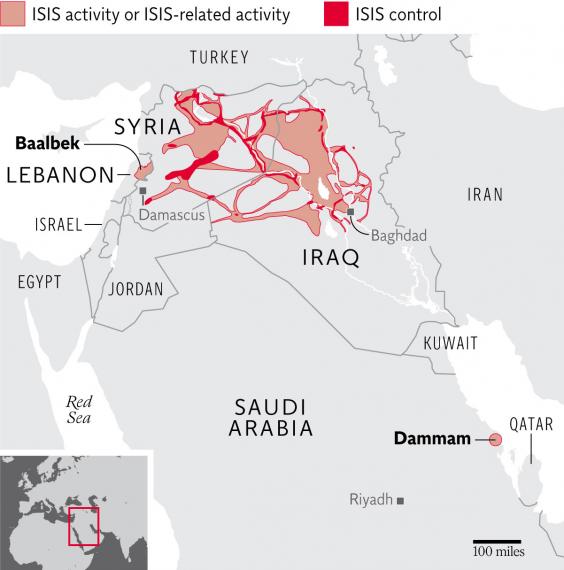 Isis, a year of the caliphate: 4 maps that show how far and fast the ...