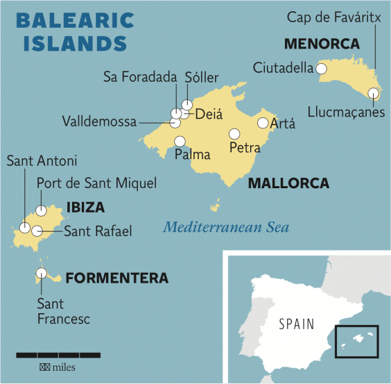 Biking The Balearics The Independent   Balearics%20Map 