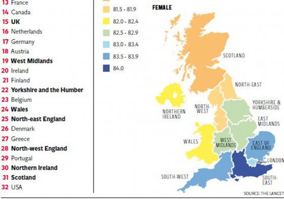 Life Expectancy In The UK England s Richest People live Eight Years 