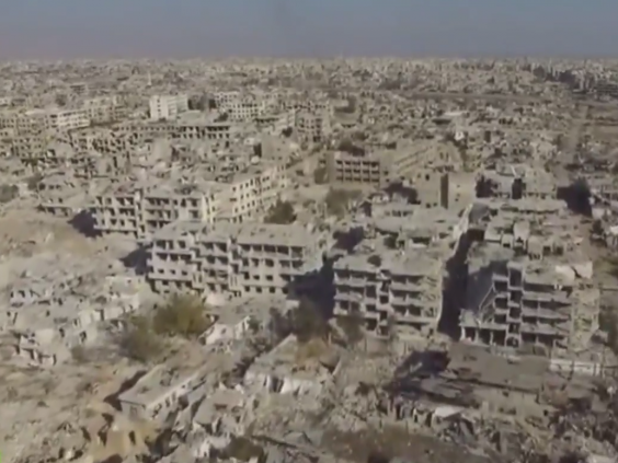 Drone video shows level of devastation in Damascus | Middle East | News ...