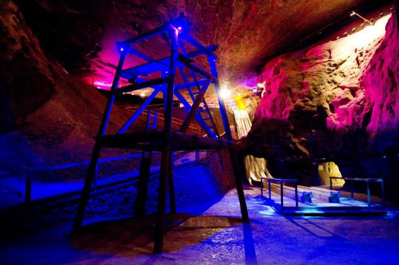 Going underground: Slide into an old German salt mine, 130 metres below ...