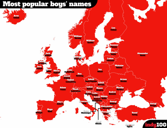 Mapa nombres chicos