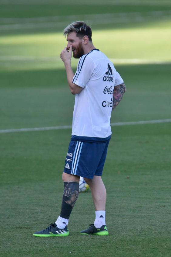 Lionel Messi Shows Off Weird New Tattoo During Argentina Training