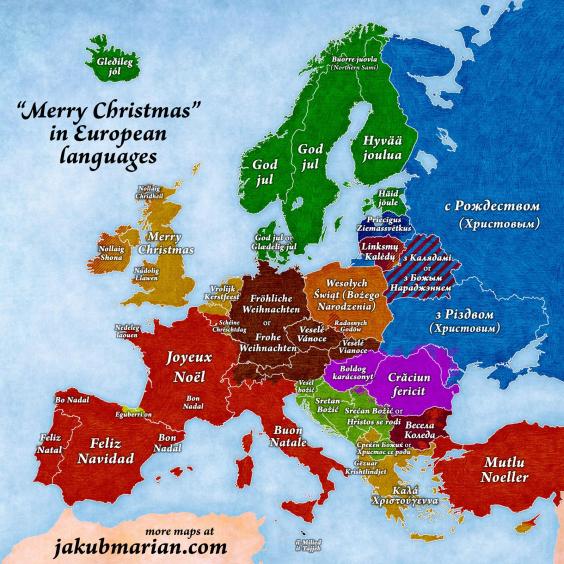How to say 'Merry Christmas' in every country in Europe 