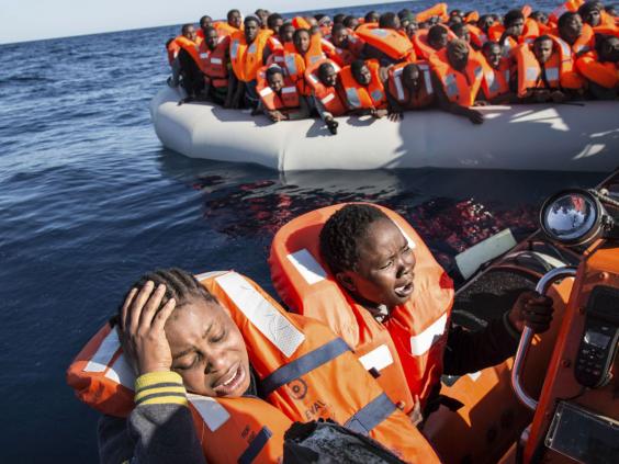 Pope demands protection for migrants after ship sinks with 100 on board