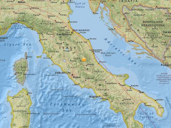 A 5.3 earthquake hit Central Italy on 18 January 2017 (USGS)