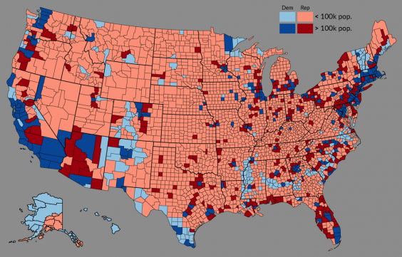 This US election map shows something very interesting | indy100