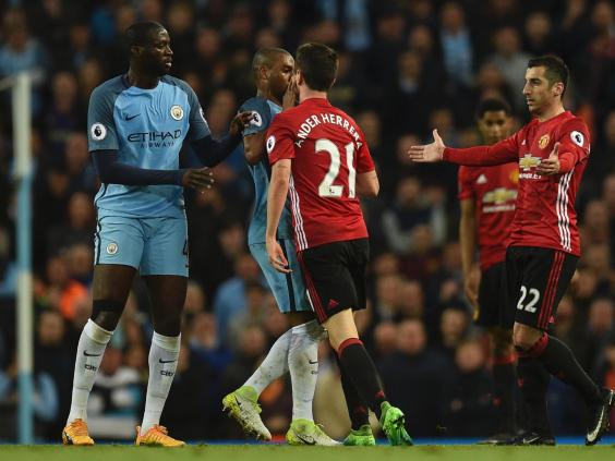 United boss Mourinho not happy with Aguero's actions in Fellaini sending off