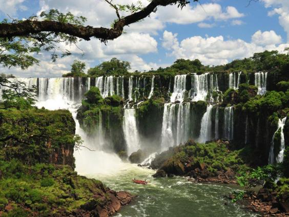 The Iguazu Falls, which span Argentina and Brazil, comprise the largest system of waterfalls in the world. | The Independent