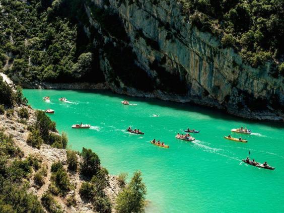 Located in the Verdon River Canyon in southeastern France, Verdon Gorge is known for its unique blue-green waters that are perfect for kayaking, swimming, and other water activities.