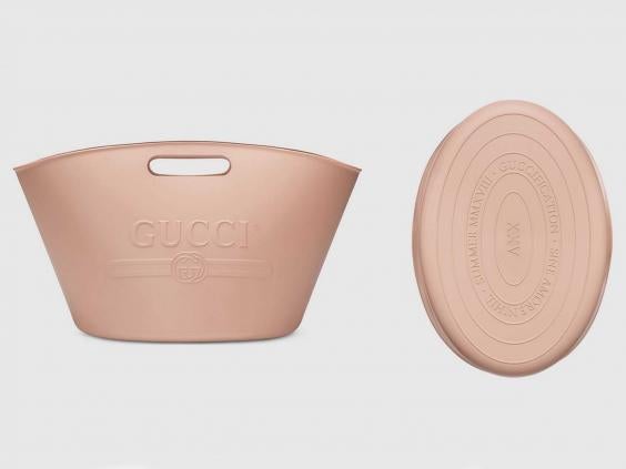 gucci rubber bucket