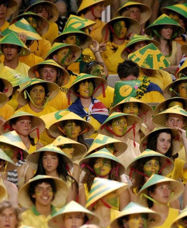 Australian fans bring colour to the courts in Melbourne