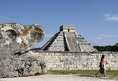The Mayan ruins of Chichén Itzá near the town of Valladolid, southern Mexico
