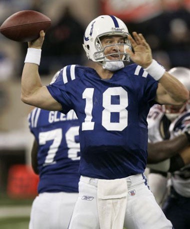 Colts quarterback, Manning, has a history of winning plenty of little games, only to come up short when it really matters