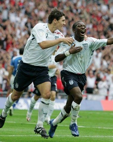 Gareth Barry (left) has been outstanding for England since coming back into the team