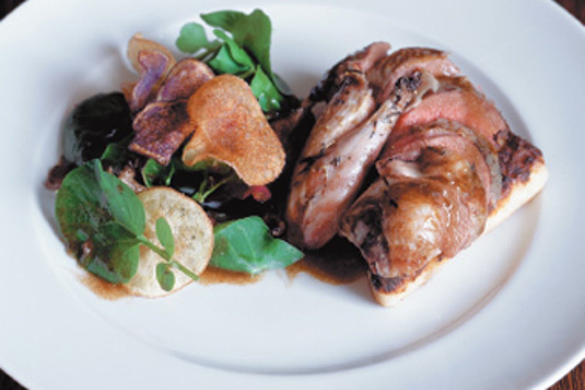 Roast grouse with bread sauce, bacon salad and game chips | The ...