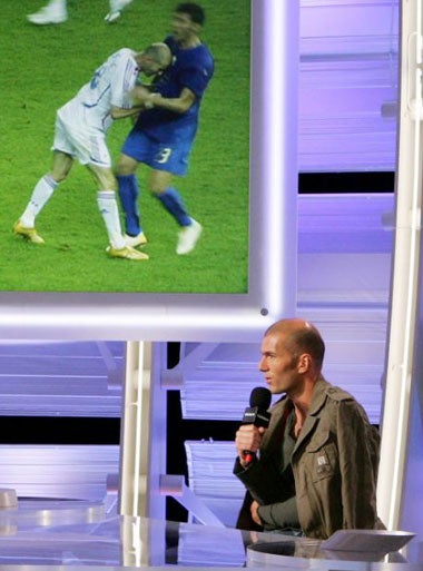 Zidane is interviewed on French television