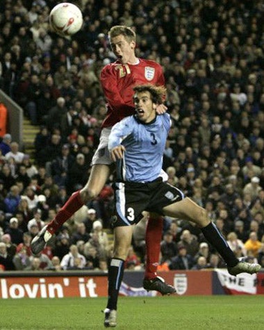 Crouch climbs highest to score England's equaliser at Anfield