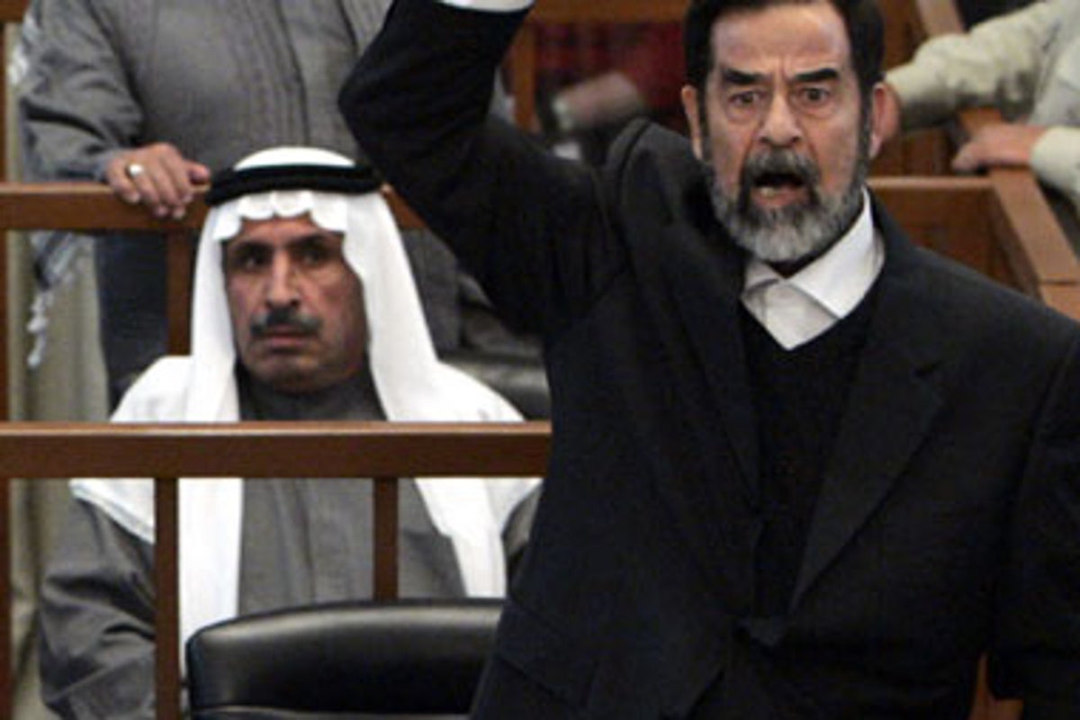 Saddam trial in shambles as former dictator and his defence team walk ...