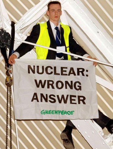 Greenpeace UK: 'Nuclear power is costly, dangerous and a terrorist target
