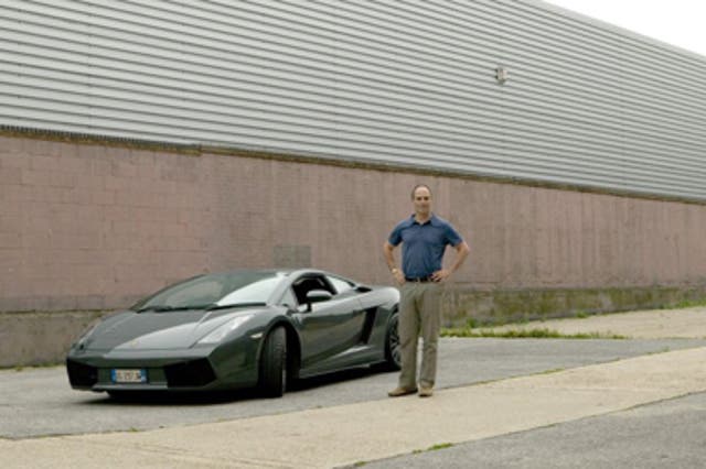 Michael Booth with the Lamborghini Gallardo Superleggera