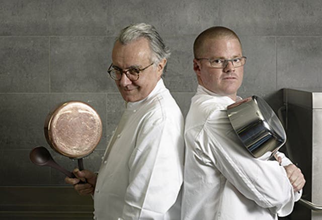 White heat: Ducasse and Blumenthal in the kitchens at the Dorchester hotel