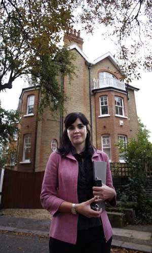 Fiona Fox, director of property search firm Garrington, views a Hampstead home