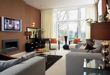 The open-plan living room of the Project Life house