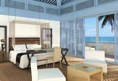 A hotel room at Ponta Bicuda resort on Santiago island