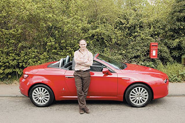 Michael Booth with the Alfa Spider