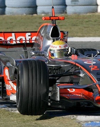 Hamilton (above) and McLaren team mate Heikki Kovalainen were quickest in Spain