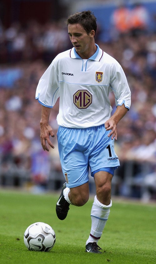 Mansfield striker Mick Boulding in his Premiership days with Aston Villa