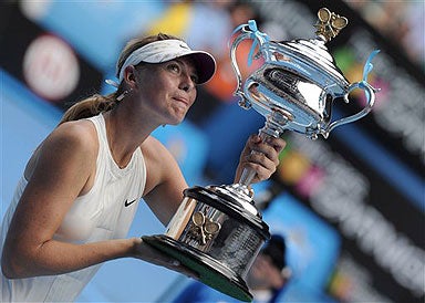 Sharapova won five Grand Slam titles
