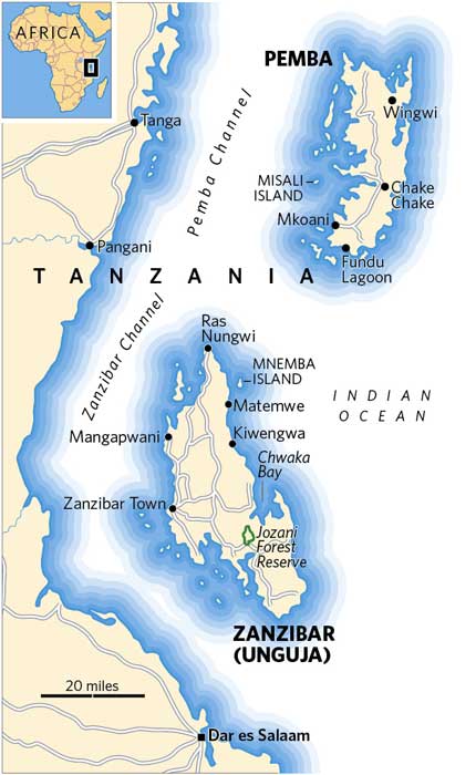 Zanzibar Archipelago Map